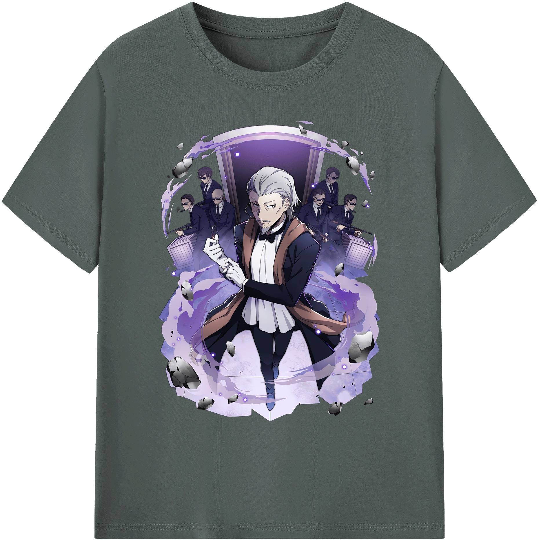 （画像用） 文豪ストレイドッグス Bungo Stray Dogs 綿100％ メンズ半袖Tシャツ｜肌触りやわらか＆通気性